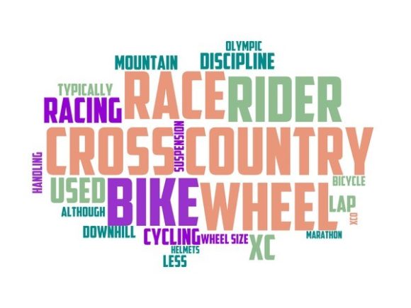Cross Country Mountain Biking Typography