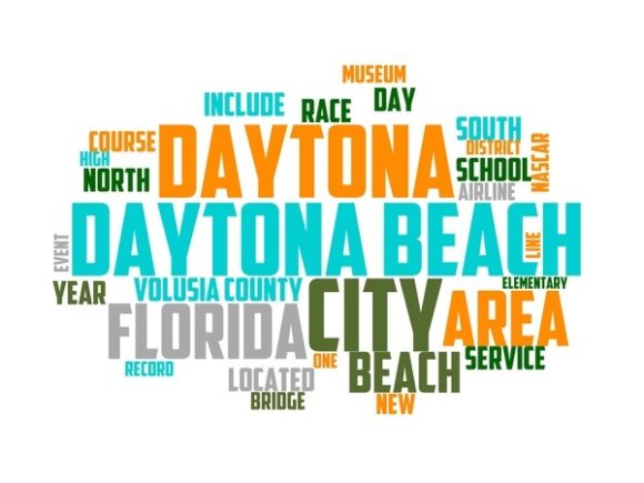 Daytona Beach Typography Background