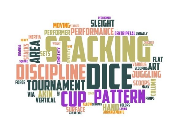 Dice Stacking Typography Skinny Tumbler