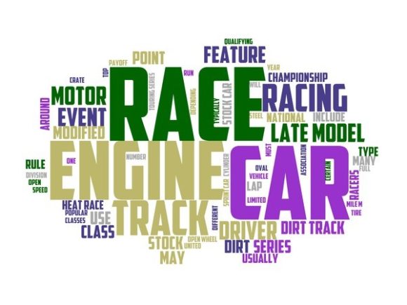 Dirt Track Racing Typography Banner