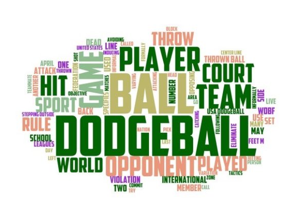 Dodgeball Typography Tshirt: A Hand-Drawn Word Cloud That Works Harder Than You Do