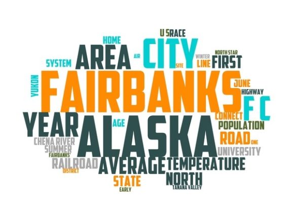 Fairbanks Typography Background: A Hand-Drawn Word Cloud for Authentic, Versatile Design