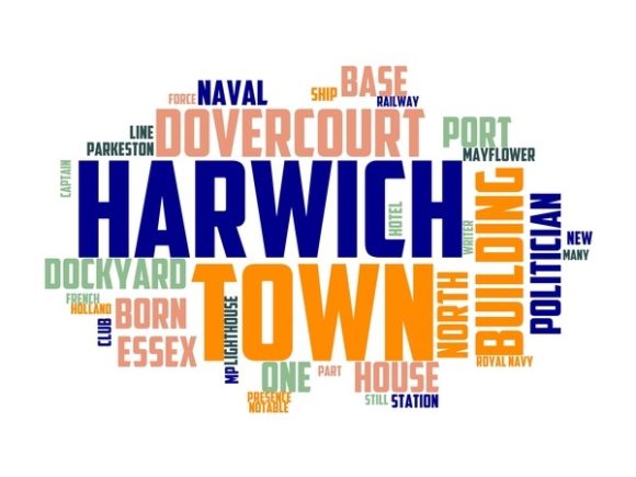 Harwich Typography Tie Dye: A Vibrant Wordcloud for Creative Expression