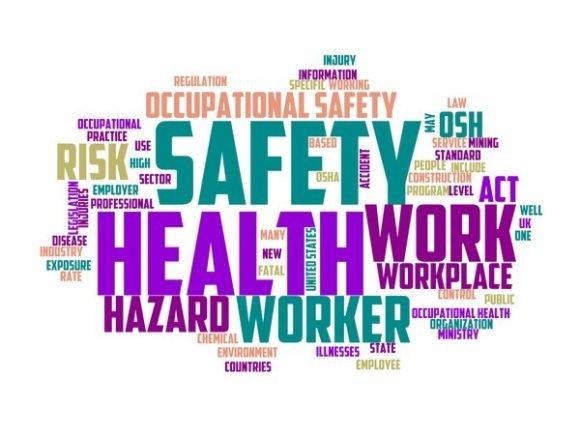 Health and Safety Typography Background